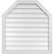 Ekena Millwork Octagonal Top Surface Mount PVC Gable Vent w/ 2"W x 1-1/2"P Brickmould Frame, 30"W x 32"H GVPOT30X3202SN - alternate 1